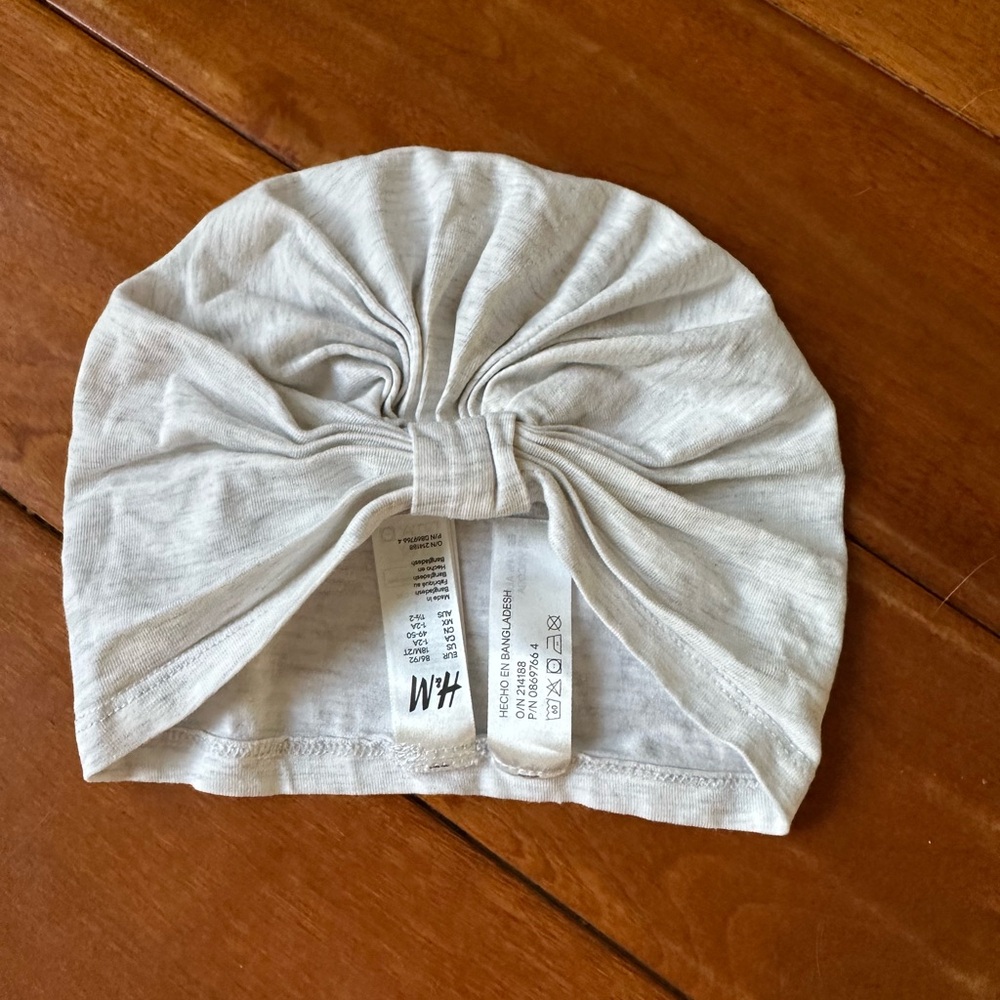 Free with bundle H&M Gray Turban Hat with Twisted Knot Detail